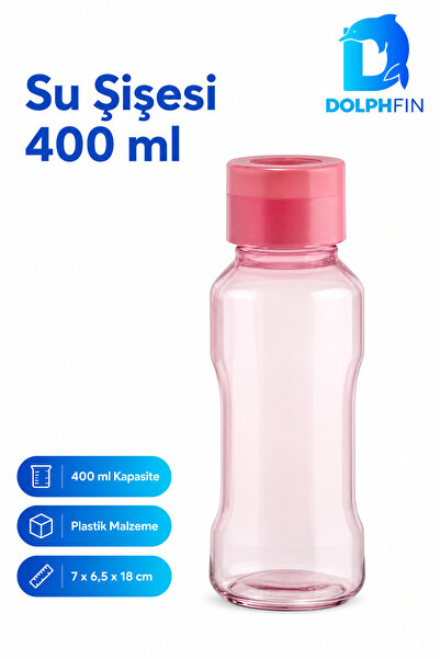 DolphFin Pink Water Bottle 400 ml Plastic Water Bottle for Daily Use