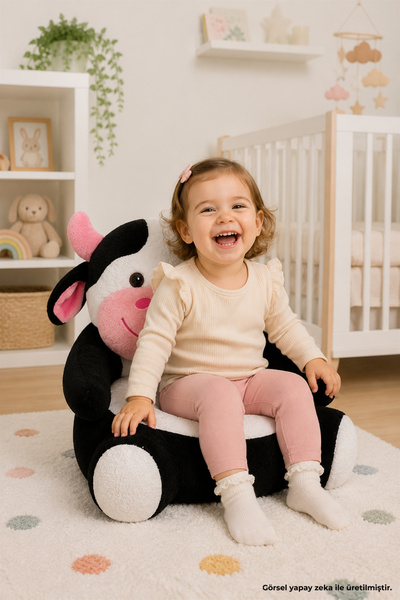 Pandamkee Inek Peluş Bebek Çocuk Koltuğu (%100 YERLİ)