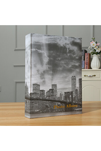 Choice C 6inch 6 Inch 300 Pockets Photo Album Vintage City Print Cover Insert...