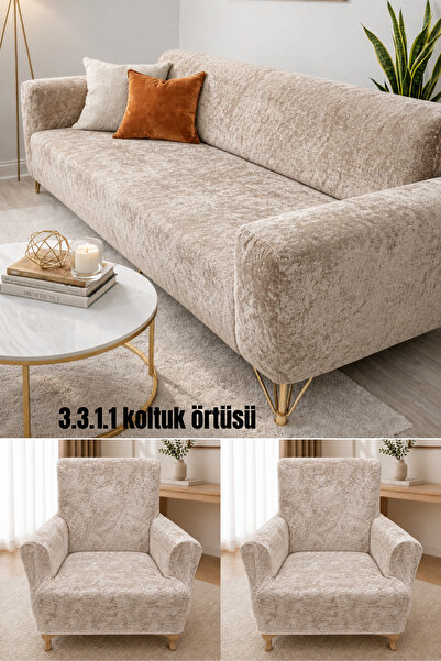 uzhanem Velvet 3.3.1.1 Κάλυμμα Καναπέ Σετ Καλύμματα Καθισμάτων Υφασμάτινο Κάλ...