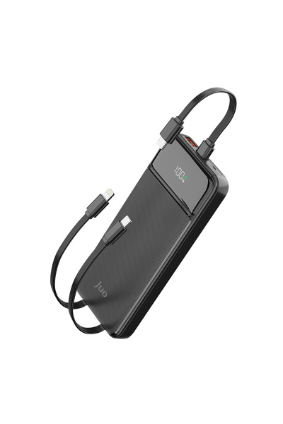 Juo 10000 mAh 22.5W Led Ekranlı Lightning ve Type-C Kablolu Powerbank Taşınab...