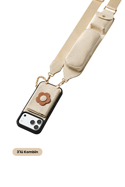Cogure Hera iPhone 18 Pro / 17 Pro Uyumlu Çiçek MagSafe Cüzdan, Gözlük Cepli ...
