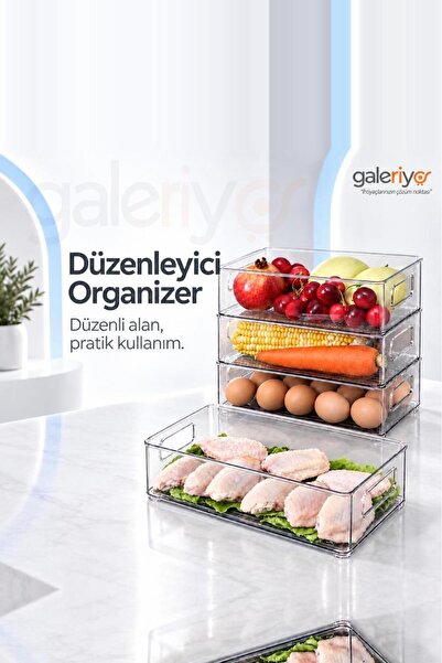 Galeriyo BLACKSTAR Dolap İçi, Buzdolabı Düzenleyici, Banyo ve Mutfak Organize...