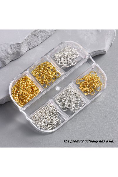 Choice5 6G-HLT05 Metal Nail Art Chains,Gold Silver Nail Chain 3D Nail Decorat...