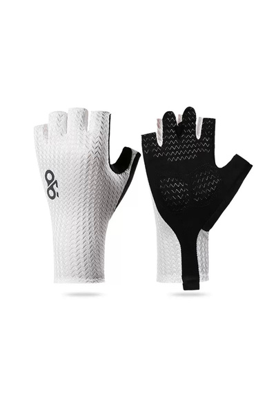 Choice7 L WHITE Bicycle Riding Gloves Half Finger Men's Summer Outdoor Sports...