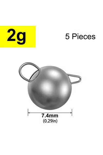 Choice 2g Mrlurion 5pcs 2g 4g 6g 8g 10g 12g 14g 16g Deep Water Round Ball Wei...