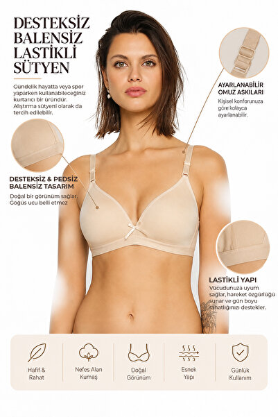 LoraDream Unpadded Underwire Elastic Bra