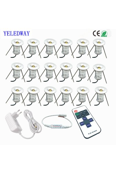 Choice 120D White shell Dimmable 9Lamps Set 4000K Nature white Mini Spot LED ...