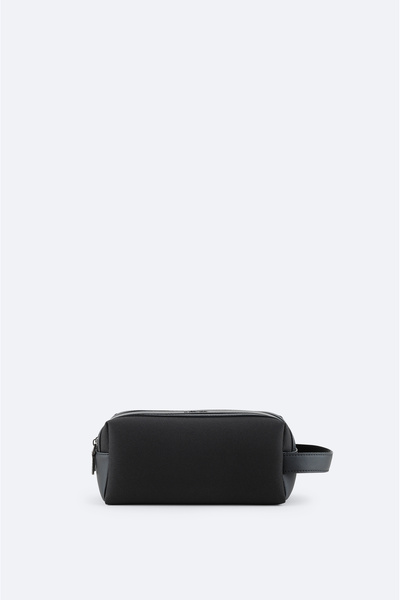 Avva Men's Black Compartmentalized Handheld Portfolio and Shaving Bag B009768