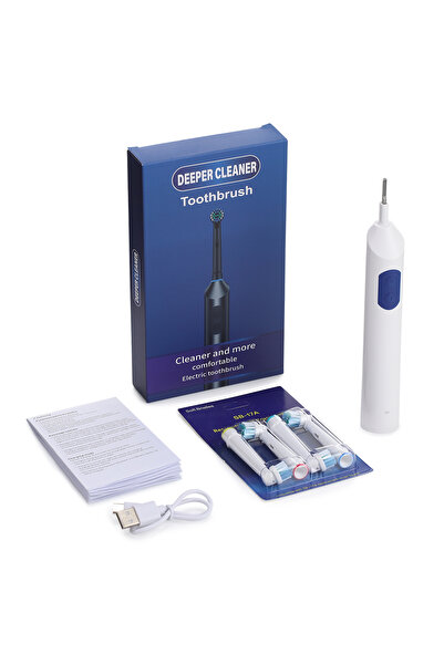 Choice1 WHITE 5-Speed Automatic Rotating Vibration Electric Toothbrush for Ad...