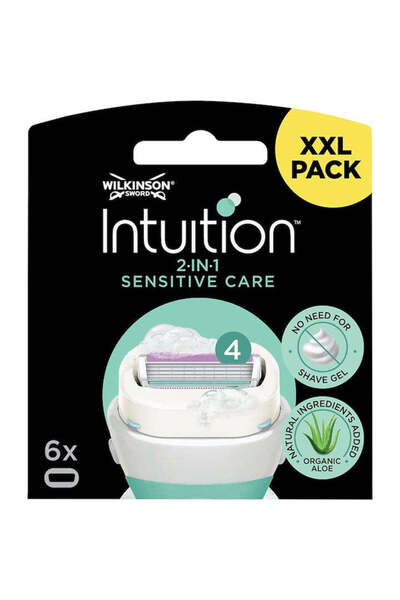 Wilkinson Intuition Sensitive Care Aloe Epilator Refill Set, Women, 6 pcs