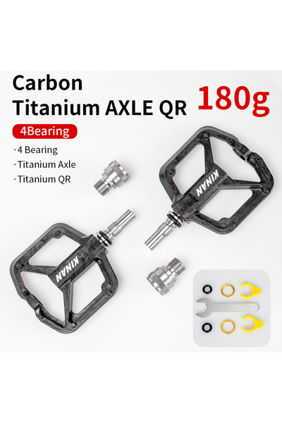 Choice Titanium Axis Road Bicycle Carbon Pedal Titanium Axis QR Pedal 180G 4B...