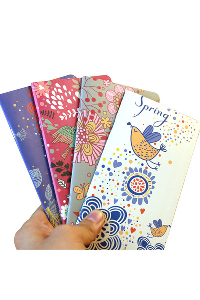 Choice Mixed Color 4 vintage kraft paper notebooks, portable, small diary, pl...