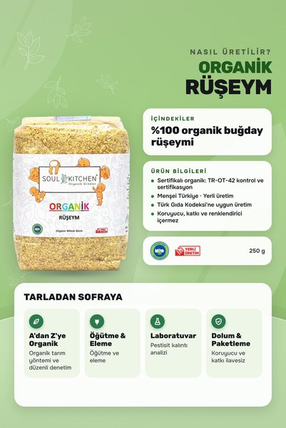 Soul Kitchen Organik Ürünler Organik Rüşeym Eko Paket Katkısız 250 g