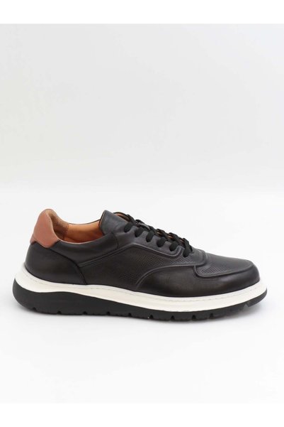 Togga 2228 Black Genuine Leather Casual Men's Sneakers