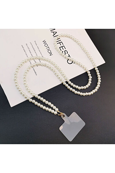 Choice white Long Mobile Phone Lanyard Pearl Crossbody Necklace Chain Strap H...
