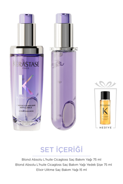 Kerastase Blond Absolu L’huile Cicagloss Saç Bakım Yağı Refill Seti 165ml