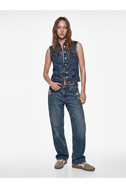 Koton Comfortable Fit Straight Leg Cotton Baggy Denim Trousers - Baggy Jeans