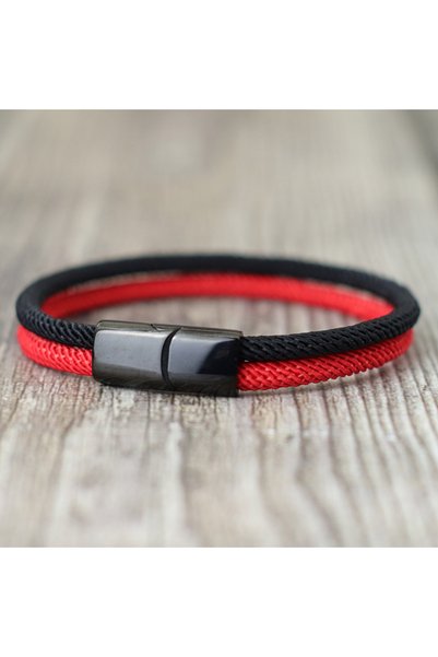 Choice 20.5cm(8.1Inches) blackred New In Bicolor Rope Bracelet Men Ukrainian ...