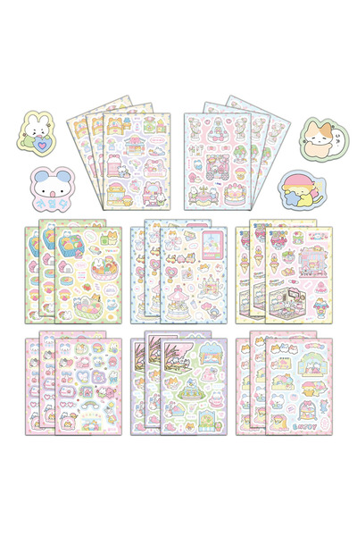 Choice 8PCS 8PCS Spring Travel Stickers Cartoon Cute Small Elements Handheld ...