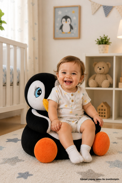Özgüner Oyuncak Sevimli Peluş Çocuk Koltuğu – Hayvan Figürlü Bebek Odası Koltuğu