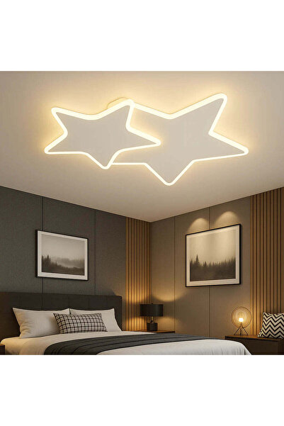 Alessandro DESIGN Lustra LED cu telecomanda 41W, Stele, lumina Rece/Calda/Neu...