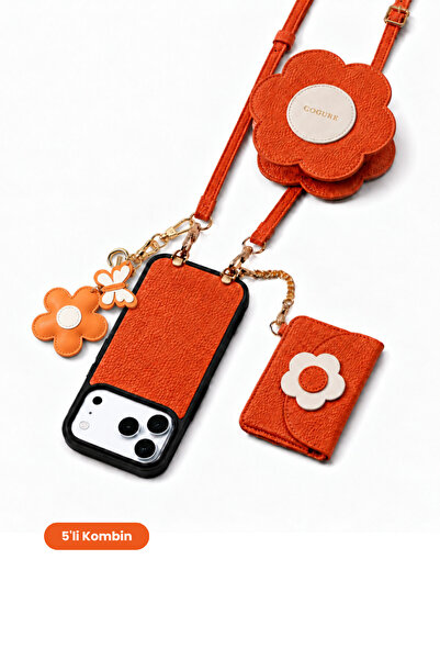 Cogure Hera iPhone 18 Pro / 17 Pro Uyumlu Çiçek MagSafe Cüzdan, Charm, Mini Ç...