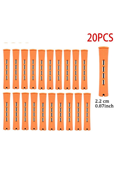choice2 M402 20PCS Orange Rods Irons Plastic Cold 5 Sizes Of Curling 20 Piece...