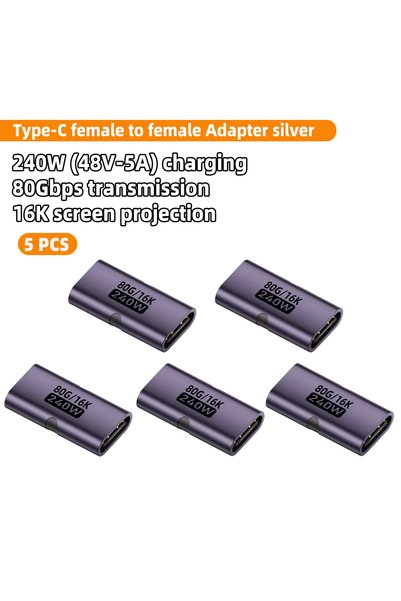 Choice1 5 قطع من محولات USB4 بنفسجية اللون، بسرعة 80 جيجابت في الثانية، من ال...