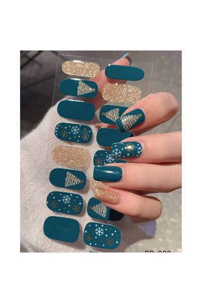 Choice 05 6styles Christmas Nail Art Stickers Dot Snowflake Designs Gel Nail ...