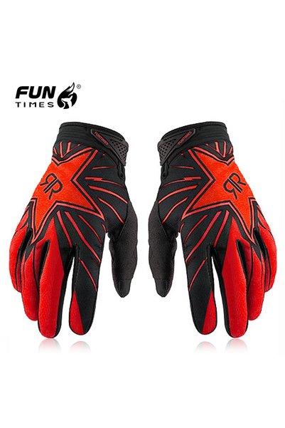 Choice14 L Red FUNTIMES 2025 Spring and Summer Outdoor Cycling Full Finger Gl...