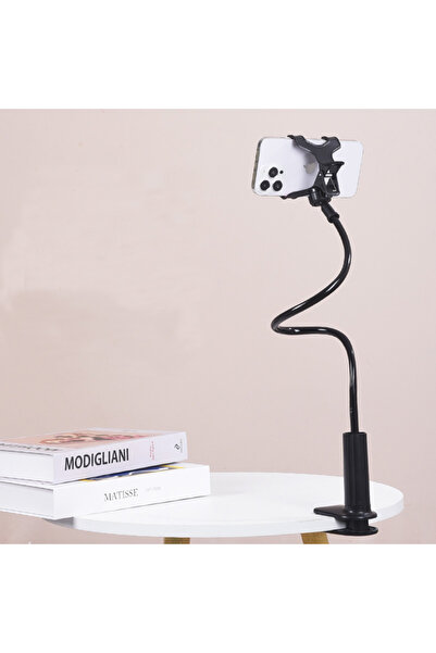 Choice black Lazy Bedside DesktopMobile Phone Clamp Bracket Flexible Long Arm...