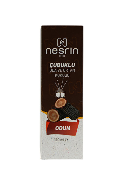 NESRİN 120 ml Çubuklu Oda Kokusu Odun – Bambu Koku, Kalıcı Ortam Kokusu ve Dekoratif Cam Şişe