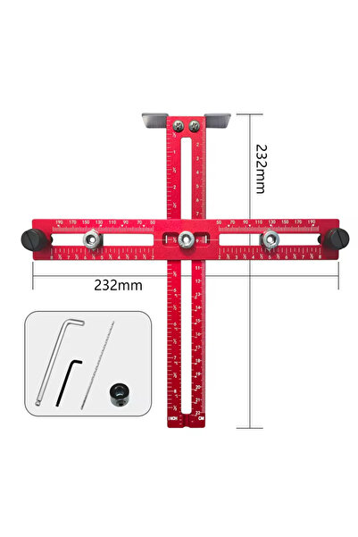 Choice Red Handle Punching Locator Woodworking Newly Upgraded Adjustable Cabi...