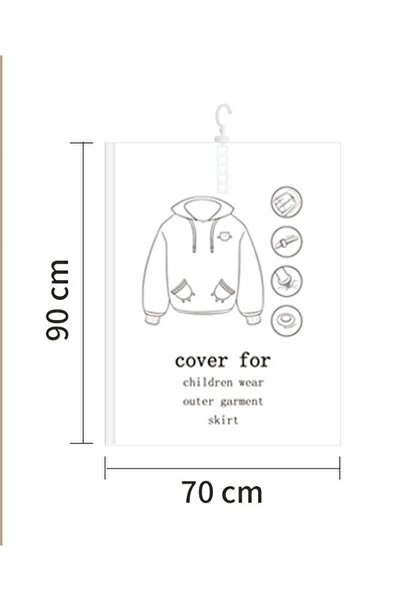 Choice 90x70cm Hanging Vacuum Space Saver Bags Closet Organizer Storage Bags,...