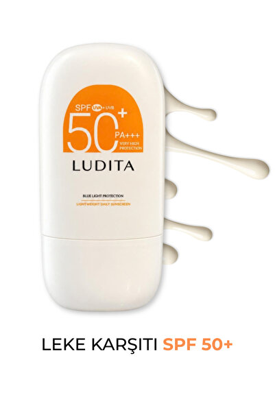 LUDITA SPF 50+ PA++++ Yüksek Korumalı Yüz Güneş Koruyucu Fluid – Hafif Yapılı, UVA/UVB ve Mavi Işık Koruması