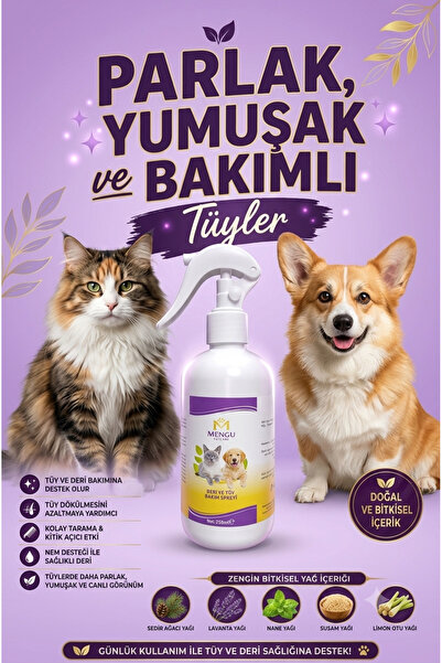 mengu petcare Kedi Köpek Kıtık Açıcı Kolay Tarama Tüy Dökülmesi Önleyici Bitk...