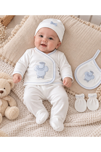 Petite Ponpon Baby 5 Piece Hospital Exit Set Baby Clothing Newborn