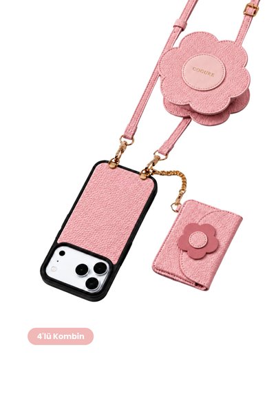 Cogure Hera iPhone 18 Pro / 17 Pro Uyumlu Çiçek MagSafe Cüzdan, Mini Çanta, C...