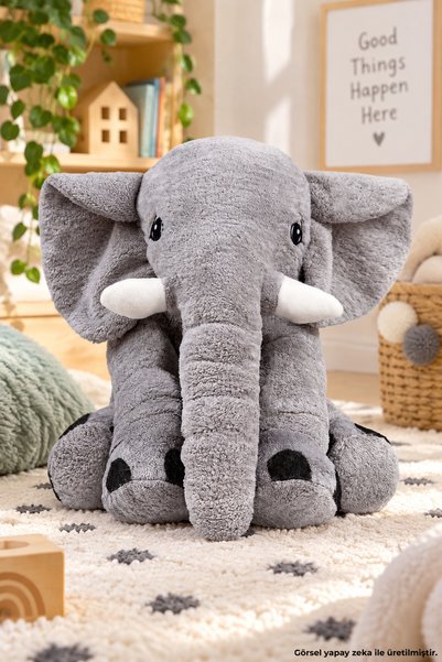 Özgüner Oyuncak Uyku Arkadaşım Fil Peluş Fil 80cm (%100 Yerli)