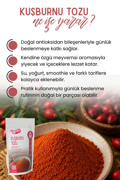 Annemeli 250 gr Kuşburnu Çekirdeği Tozu Yerli Doğal ( Kuşburnunun Tamamı Öğültülmüştür.)