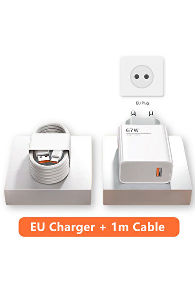 Choice EU Charger and Cable 6A 67W Fast USB Charger for Xiaomi 14 13T 12 Lite...