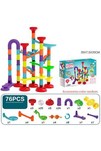 Choice3 76Pcs Children'S Diy Montessori Toy Puzzle Track Block Children'S Bui...