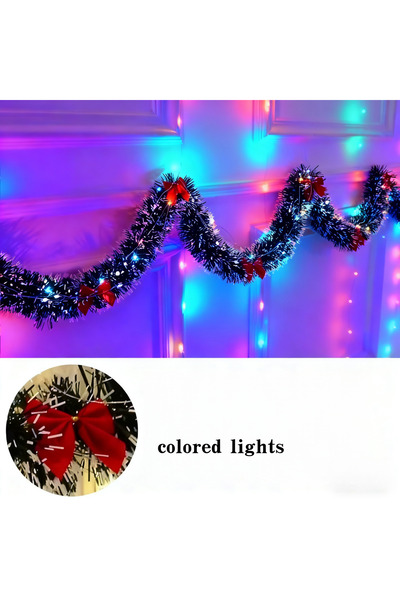 choice2 2m-color Christmas Tinsel Garland Artificial Christmas Garland With L...