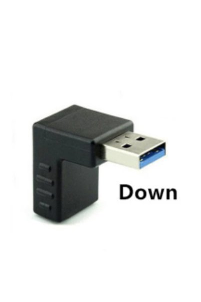 Choice11 موصل USB أسود 3.0/2.0 بزاوية 90 درجة عمودية (يسار/يمين/علوي/سفلي) من...
