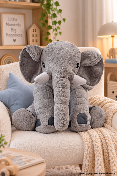 Özgüner Oyuncak Elephant Plush Toy, 90 cm Sleeping Companion
