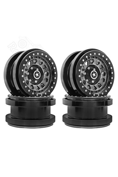 Choice 4pcs Gray black Rc jeep CNC Aluminum 2.9" Beadlock Wheel Hub Rim for 1...
