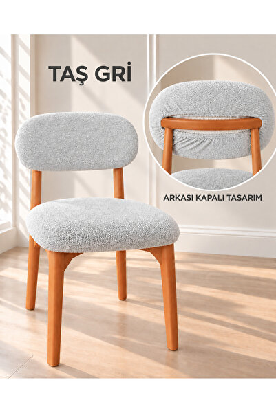 Faiend Lastikli Likralı Sandalye Kılıfı - Sandalye Minder Jakarlı Sandalye Mi...