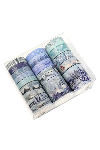 Choice snow scene 18 Rolls/Box, Christmas Snow Scene Washi Tape, Suitable for...