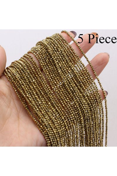Choice Golden Yellow Golden Yellow 5Piece 2mm Golden Yellow Natural Stone Sma...